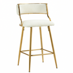 Set of 2 Modern Corduroy Bar Stools